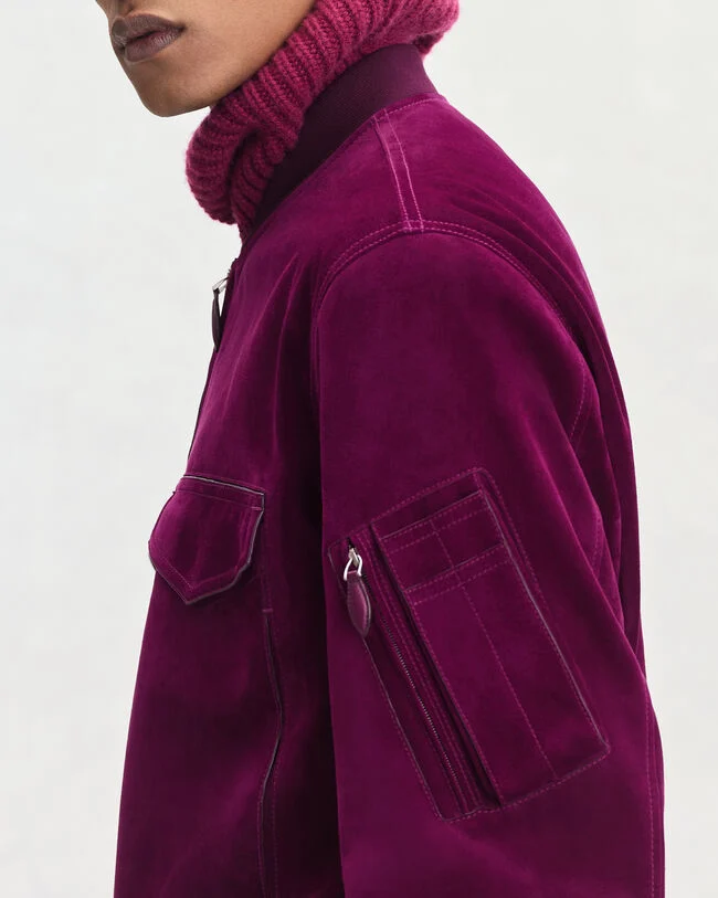 Bomber Jacket, Purple Fushia, hi-res