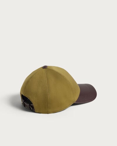 Baseball Cap with Leather Visor, Citrus Green, hi-res