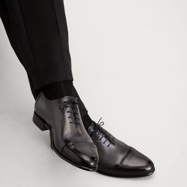 Gaspard Galet Leather Oxford, NERO GRIGIO, hi-res 2
