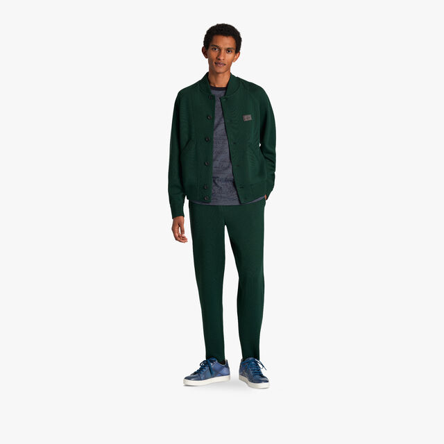 Wool Double Face Scritto Blouson, DEEP GREEN, hi-res 4
