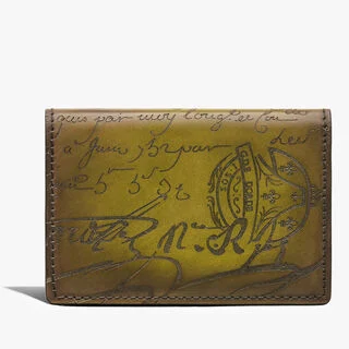 Porte-Cartes Imbuia En Cuir Scritto, JUNGLE GREEN, hi-res