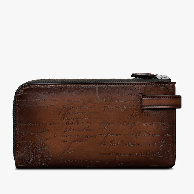 Tiriwa Scritto Leather Pouch, CACAO INTENSO, hi-res 2