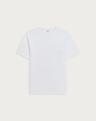 スクリット刺繍Tシャツ, Blanc Optique, hi-res