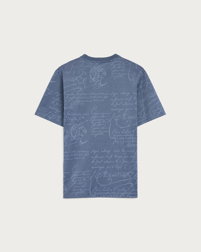 Scritto Piqu&eacute; T-shirt, Nile Blue, hi-res