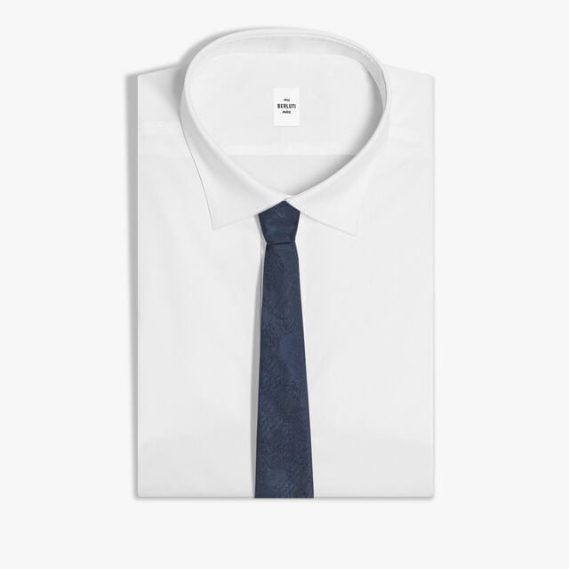 Classic Scritto Tie, COLD NIGHT BLUE, hi-res 2