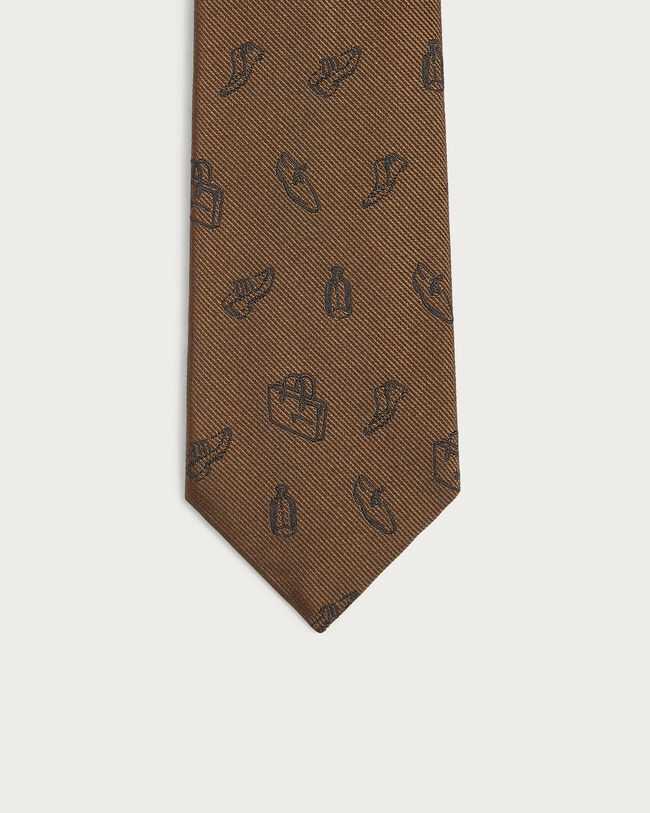 Berluti Icons Tie, Toffee Camel, hi-res