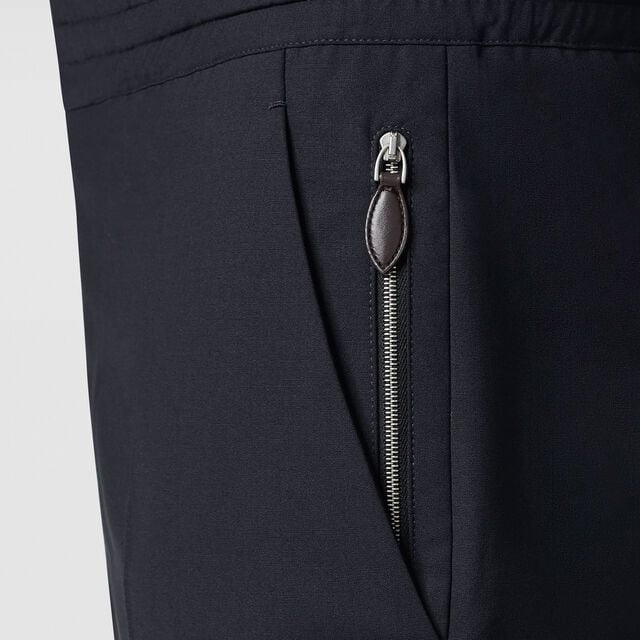 Stretch Wool Jogpants, MARINE, hi-res 5