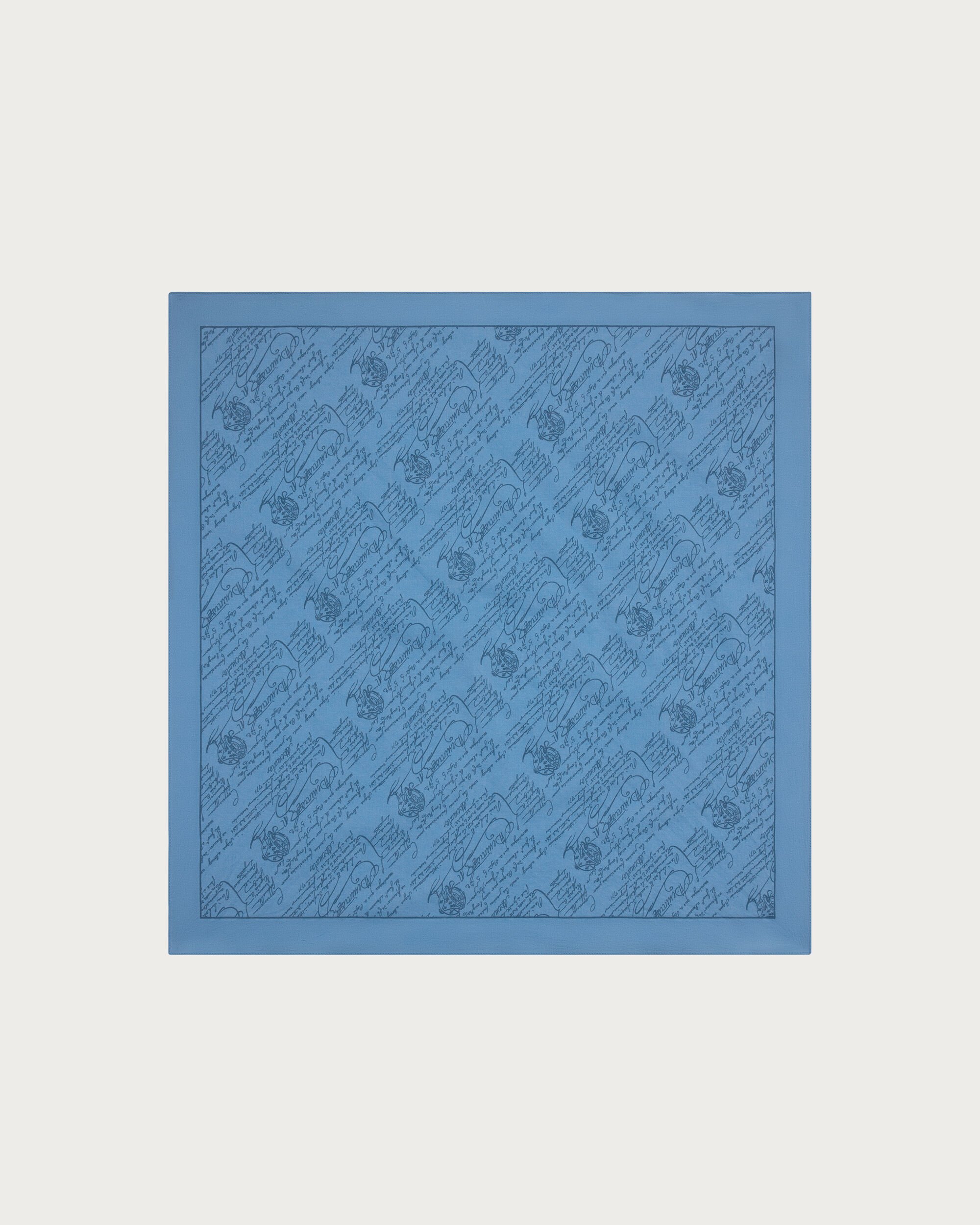 Scritto Pattern Handkerchief, Woad, hi-res
