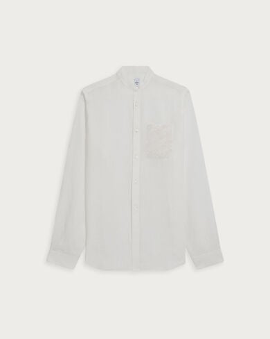 Officer Collar Shirt, White, hi-res
