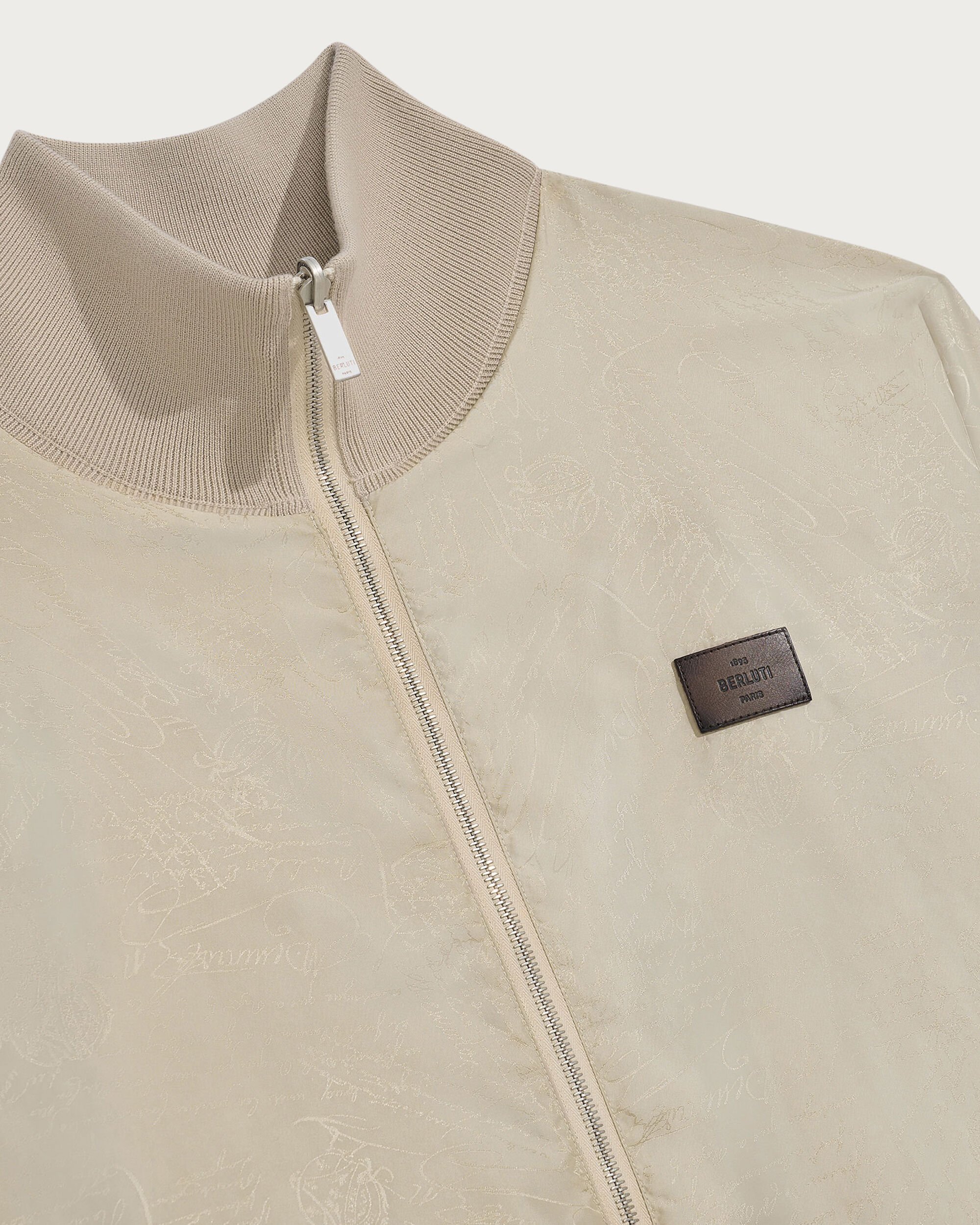 Reversible Blouson with Leather Detail, Natural Beige, hi-res