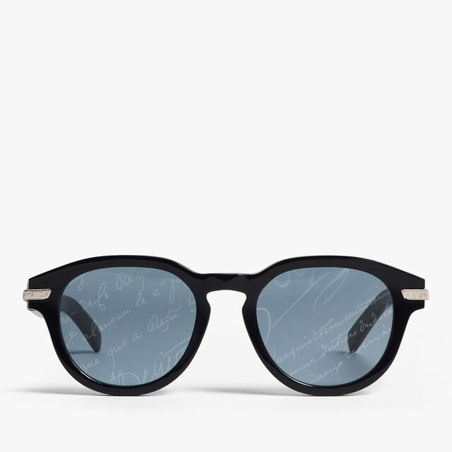 Sunrise Acetate Sunglasses, BLACK + GREY SCRITTO SILVER, hi-res 1
