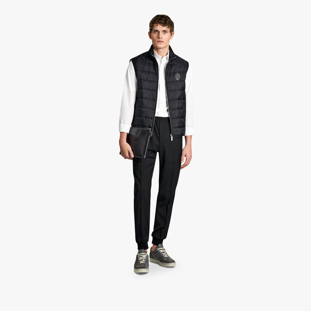 Veste Matelassée Sans Manche En Nylon Scritto, NOIR, hi-res 4