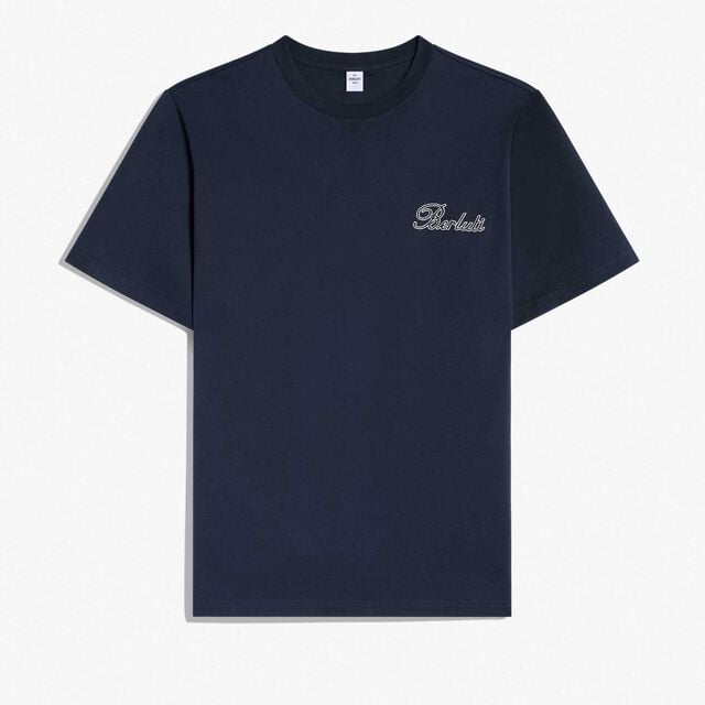 Small Embroidered Thabor T-Shirt, MARINE, hi-res 1
