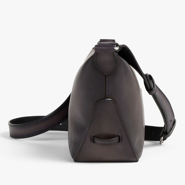 Toujours Soft Zipped Hobo XS In Scritto Leather, CHARCOAL, hi-res 5