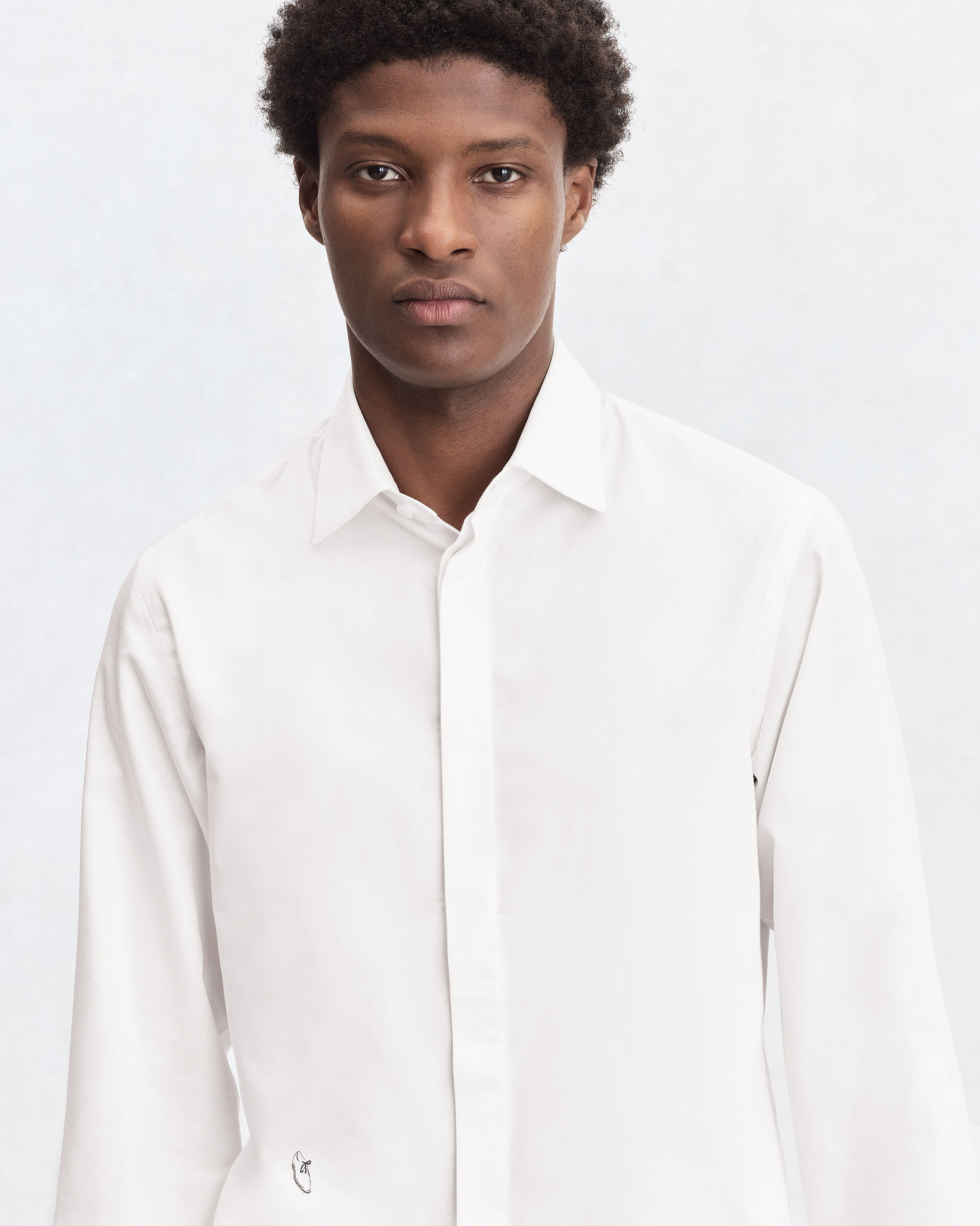 Andy Shirt with Alessandro Embroidery, Blanc Optique, hi-res