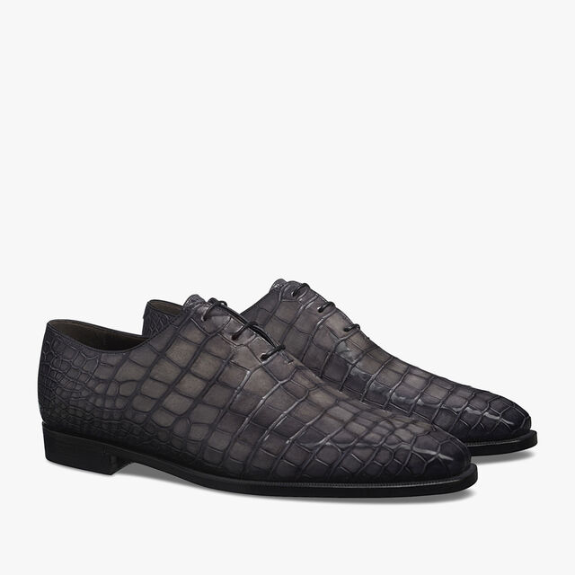 Alessandro Démesure Alligator Leather Oxford, LIGHT GREY, hi-res 2