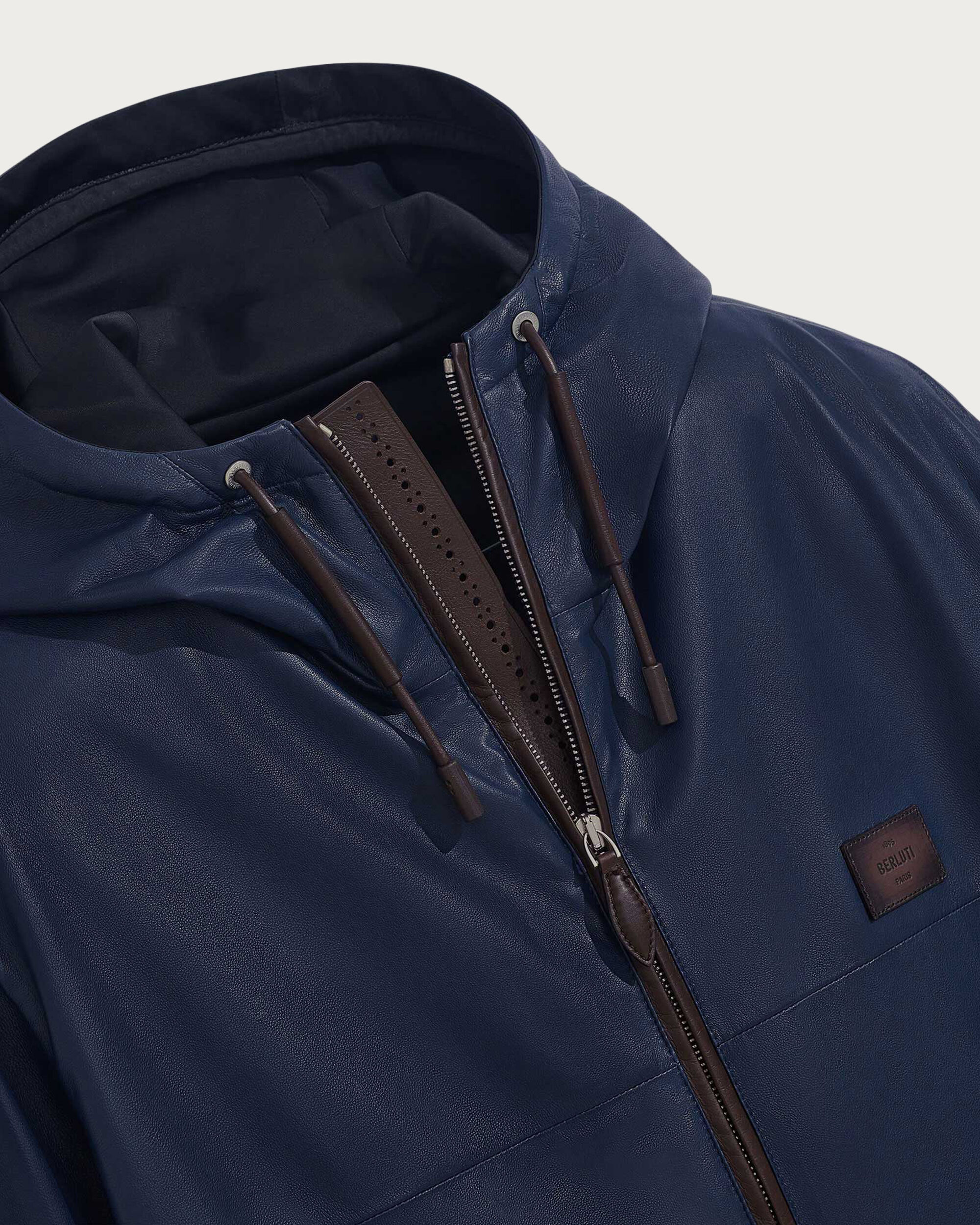Berluti ブルゾン Ultralight Fly Leather Hooded Blouson | Berluti US