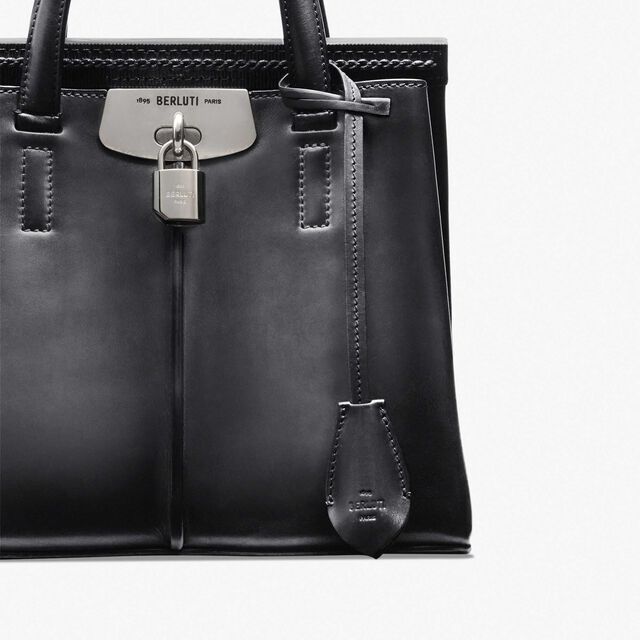 Sac Bandoulière Luti 25 En Cuir, NERO GRIGIO, hi-res 5