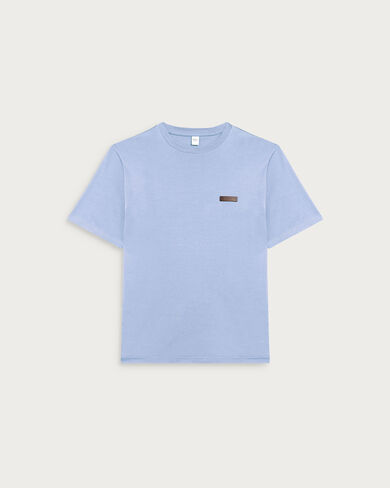 レザーディテール Tシャツ, Pale Blue, hi-res