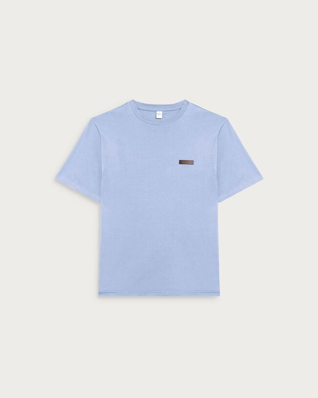 レザーディテール Tシャツ, Pale Blue, hi-res