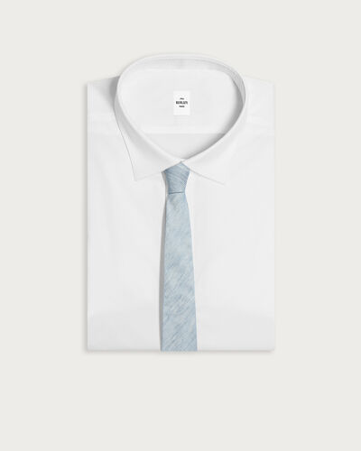 Pinstripes B-Thabor Embroidery Tie, Sky Blue, hi-res
