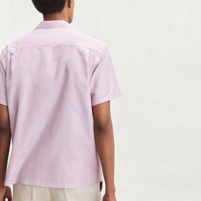 Chemise à Manches Courtes en Coton et Soie, ANTIQUE ROSE, hi-res 2