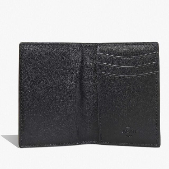 Jagua Scritto Leather Card Holder, IRIS, hi-res 3