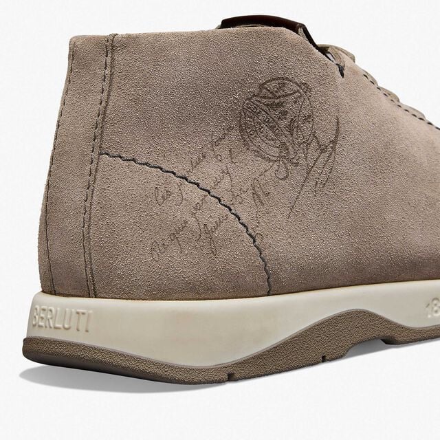 Echappee Scritto Suede Calf Derby, GREY, hi-res 5