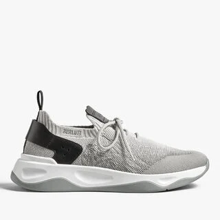 Shadow Scritto Knit And Lagoon Calf Sneaker, GRADIANT DARK GREY, hi-res