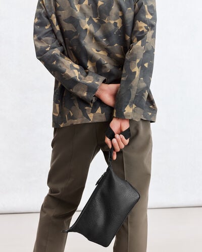 Toujours Soft Zipped Pouch, Deep Black, hi-res