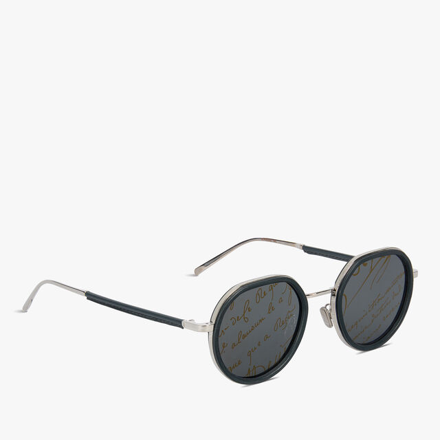 Centaury Metal And Leather Sunglasses, GREY+BRONZE, hi-res 2