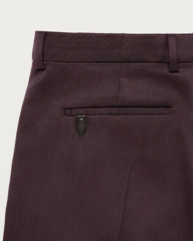 Alessandro Trousers with Leather Detail, Hershey, hi-res