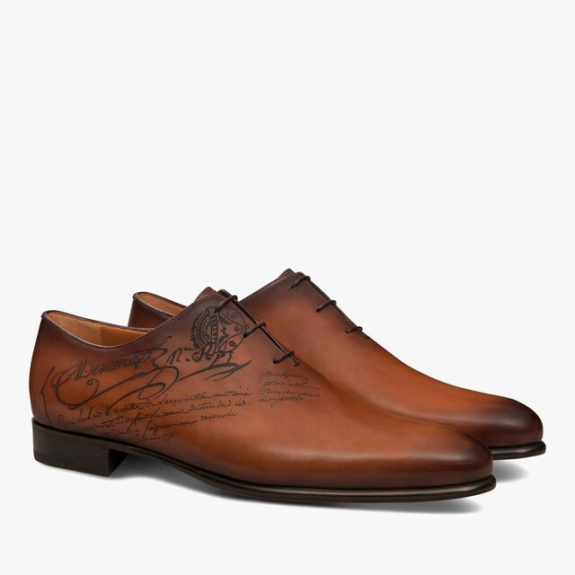 Alessandro Galet Scritto Leather Oxford, TOBACCO BIS, hi-res 2
