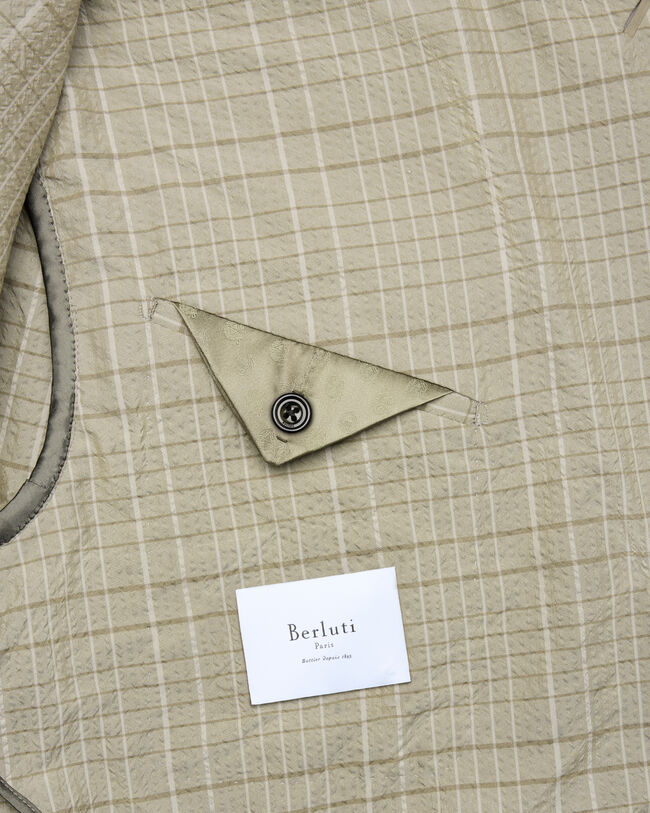 Veste Marcello avec D&eacute;tails en Cuir, Salvia, hi-res