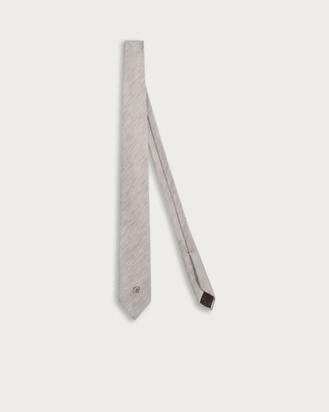 Pinstripes B-Thabor Embroidery Tie, Natural Beige, hi-res