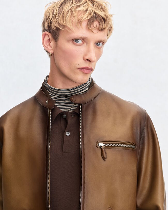 Leather Patina Un Jour Biker, Jungle Brown, hi-res