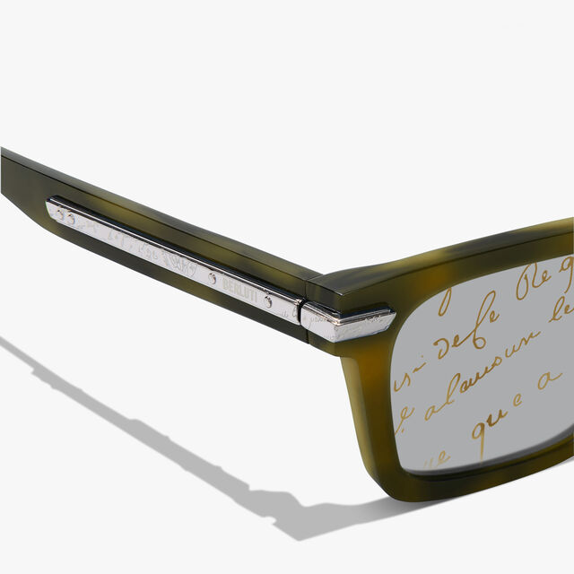 Lunettes De Soleil Radiant En Acétate, KHAKI + SCRITTO GOLD, hi-res 3