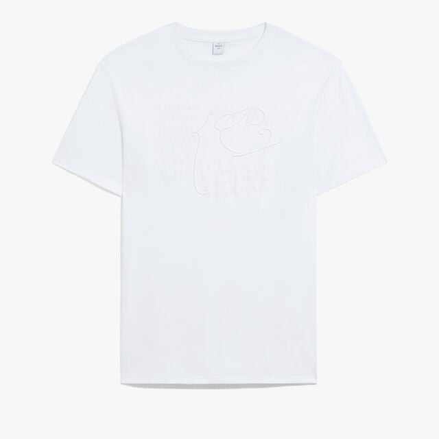 Scritto Embroidered T-shirt, BLANC OPTIQUE, hi-res 1