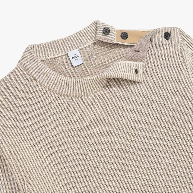 Contrasted Ribbed Crewneck, SAND TAUPE, hi-res 7