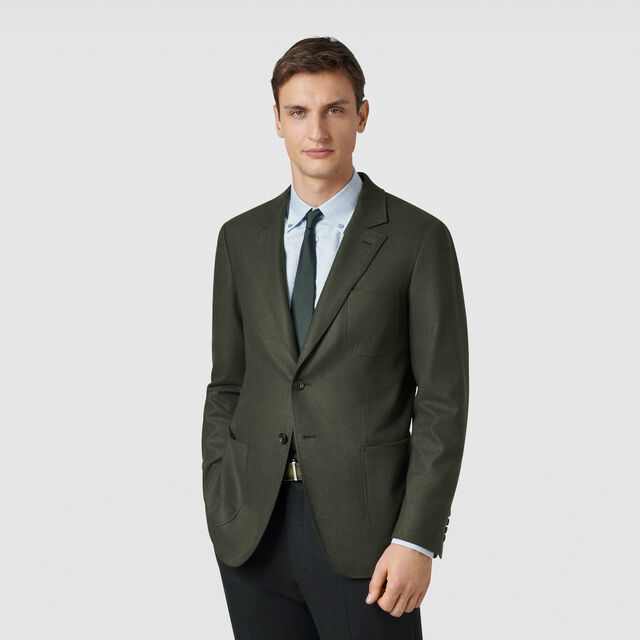 Cashmere Stretch Travel Jacket, WOODLAND GREEN, hi-res 2