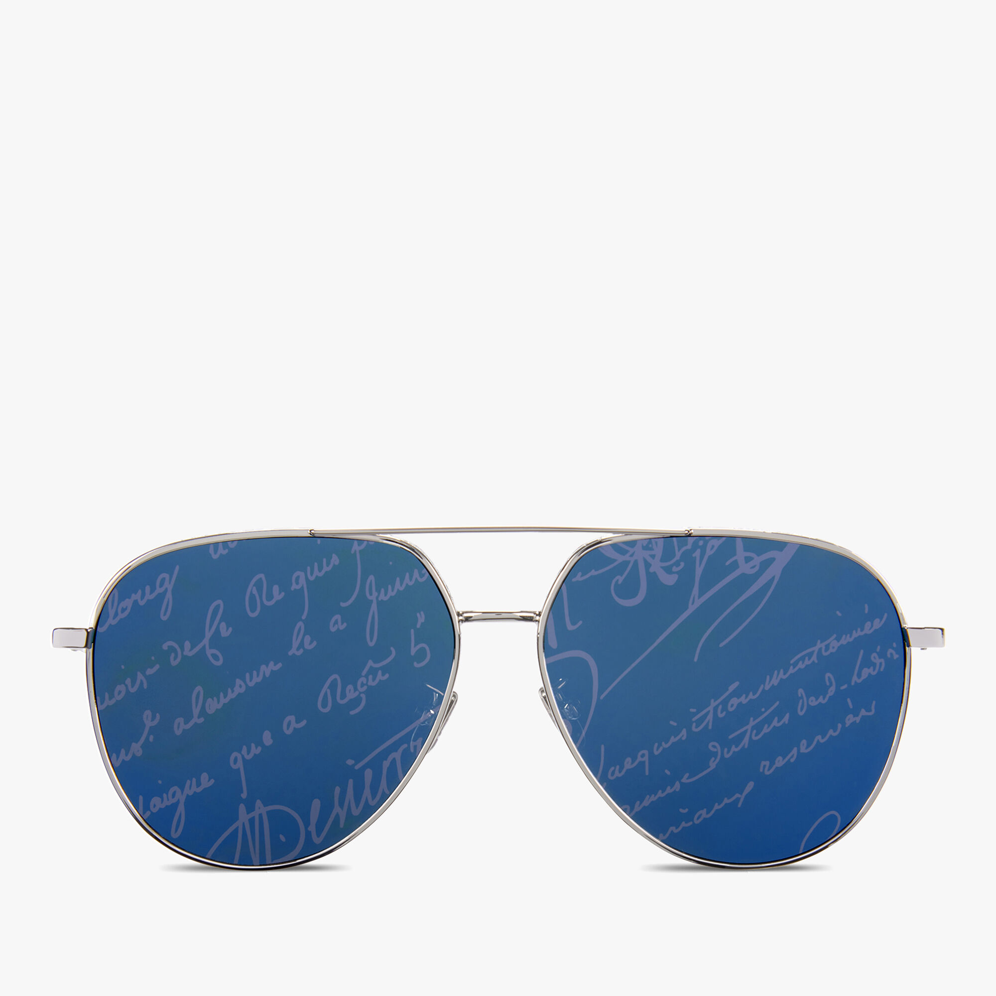 SUN17 004 glint metal sunglasses silver azure blue berluti 01