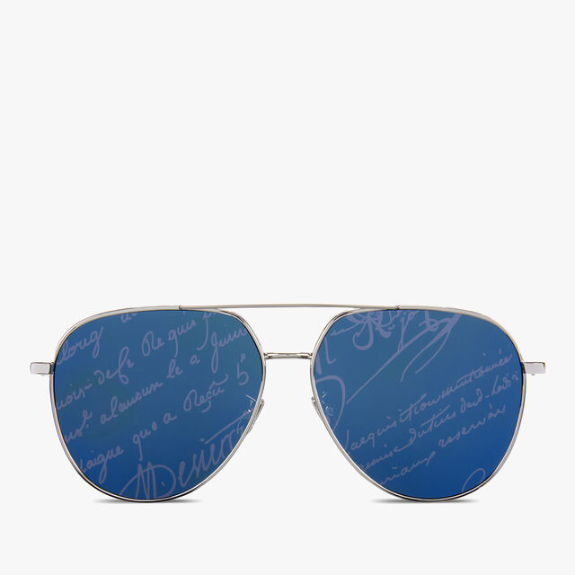 Glint Metal Sunglasses, SILVER+AZURE BLUE, hi-res 1