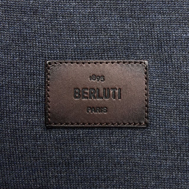 Reversible Wool & Scritto Nylon Blouson, PURPLE CLOUD, hi-res 7