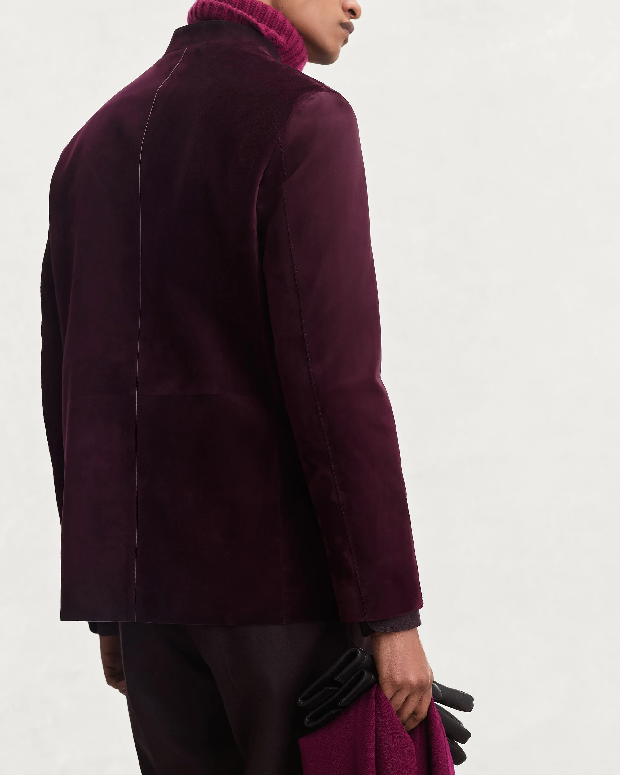 Patina Leather Foresti&egrave;re Jacket, Purple Grape, hi-res