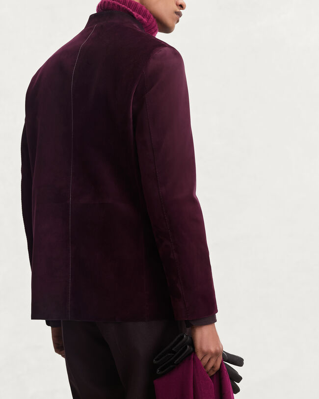 Patina Leather Foresti&egrave;re Jacket, Purple Grape, hi-res