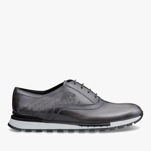 Fast Track Scritto Leather Sneaker, LIGHT ALUMINIO, hi-res 1