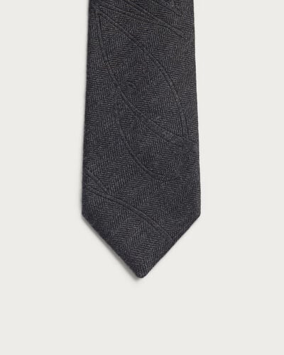 スクリットパターン ヘリンボーン タイ, Dark Lead, hi-res