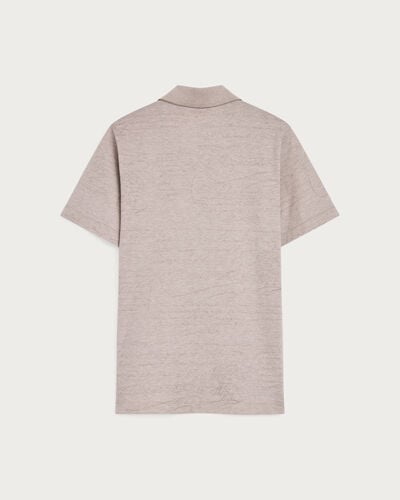 Scritto Pattern Piqu&eacute; Polo, Breezy Beige, hi-res