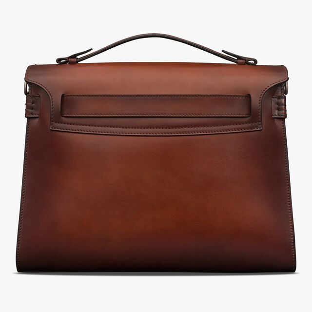 Andy Messenger Leather Briefcase, CACAO INTENSO, hi-res 3