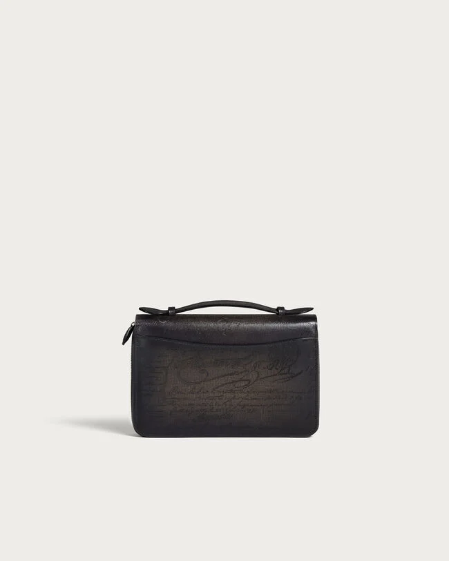 Itauba Wide Gradiant拉链手拿包, Grey Flanel, hi-res